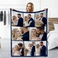 thumbnail image 3 of Custom Blanket With Photo Text Personalized Throw Customized Picture Blanket For Adult Kid Birthday Halloween Fathers Mothers Valentines Day Gift Christmas(1*Photo-75X100), 3 of 5