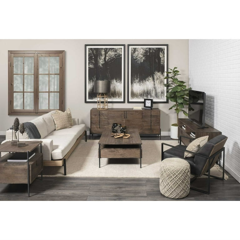 Medium Brown Mango Wood Finish TV Stand Media Console With 4 Doors Medium Brown Mango Wood Finish TV Stand Media Console With 4 Doors