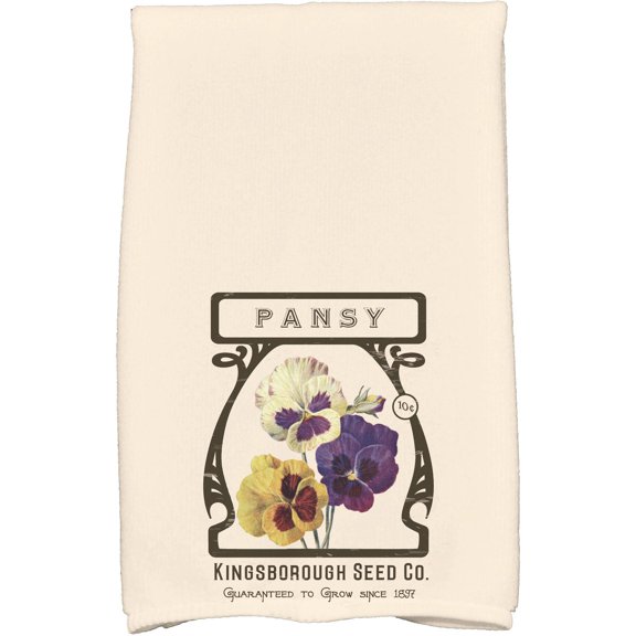 Simply Daisy 18" x 30" Pansy Floral Print Kitchen Towel