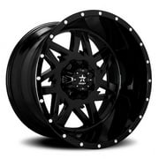 22" Black With CNC Accents 71R Avenger Wheel by RBP (Rolling Big Power) 71R-2212-87-44BG