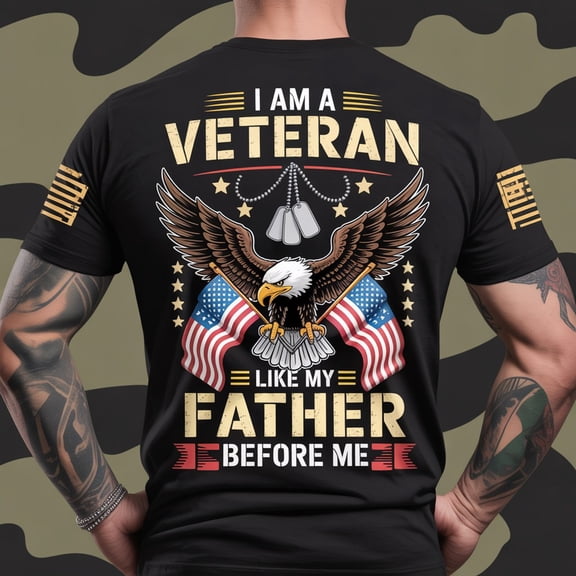 Trenditee I Am A Veteran Like My Father Before Me T-Shirt
