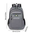 thumbnail image 3 of Laptop Backpack 16 Inch Slim Travel Computer Bag | Business Workpack for Office & Outdoor | Water-Resistant Cloth | Large Capacity | Organizer Pockets | 18.8x12.5x7in | 1pc | Black/Gray/Green/Blue, 3 of 6
