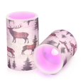 thumbnail image 7 of Yayeee Flameless Candles with Remote Flickering Battery Operated Multi Color Changing, Plaid Deer, 7 of 7