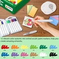 thumbnail image 7 of 58 Pcs Magic Foam Texture Painting Kit, Magic Puffy Paint Kit–32 Pcs Foam Texture Paper, 12 Acrylic Markers, Magical 3D Effect Texture DIY Painting Set, Great Gifts for Kids Ages 3–8, 7 of 7