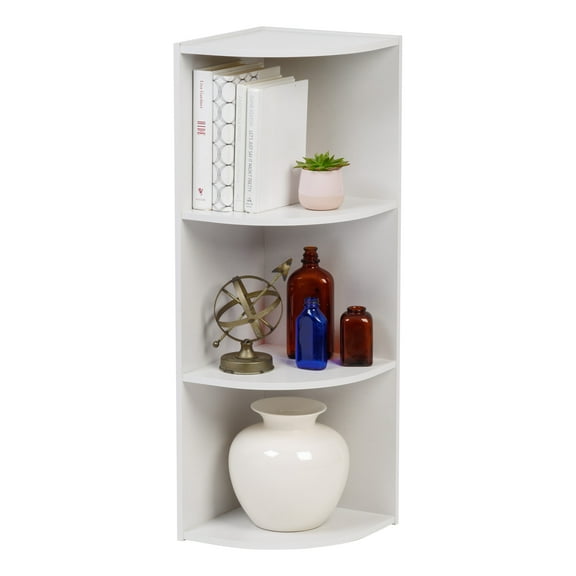 White Corner Shelves