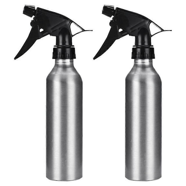 2 Pcs 250ml Multi-purpose Aluminium Alloy Empty Spray Bottle Flowers Plants Water Sprayer Refillable Bottle Baking Tools (Silver)