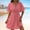 Red, variant on Daiosportswear Swimsuit Cover Ups Women'S Bathing Suit V Neck Ruffle Sleeve Soft Coverups Dress,Cover-Up for Women Watermelon Red 6(M)