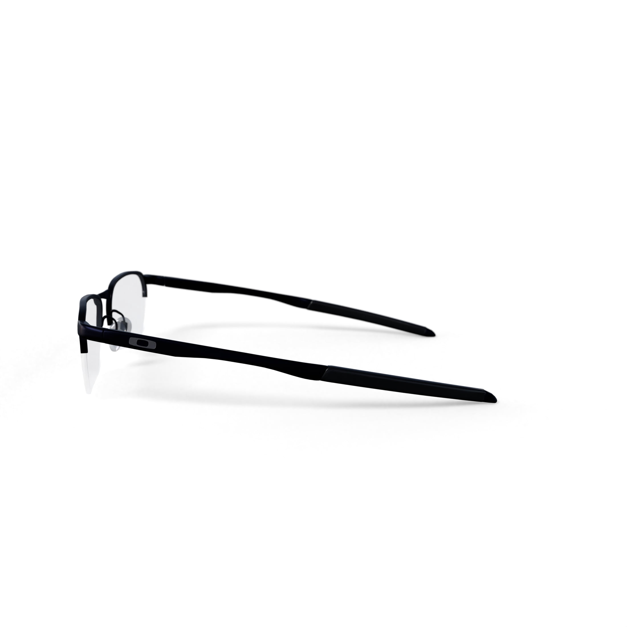 Oakley Barrelhouse 0.5 Optical Glasses, Metal Prescription Eyeglasses with Case, Size 53, Matte Midnight