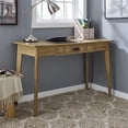 thumbnail image 2 of Eden Home Wood Computer/Writing Desk with Drawer in Gold Oak, 2 of 5