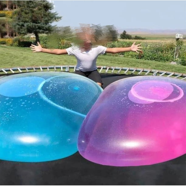 bubble ball 注水泡泡球 弹力球TPR吹气球 拍拍球 大光口吹气圆球as the picture紫色 Deng Xun unisex