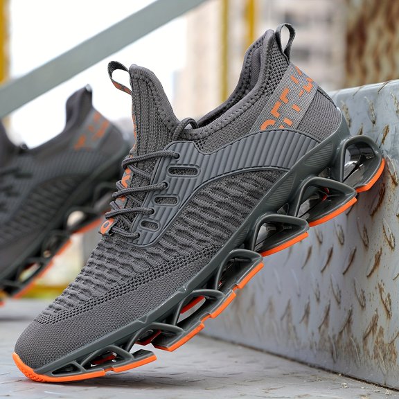 PLERISE Men’s Lightweight Breathable Casual Sports Sneakers, Cushioned Sole for Running, Walking & Gym, Slip-Resistant, All-Day Comfort Athletic Shoes