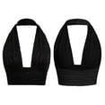 thumbnail image 2 of Women'S Backless Crop Halter Pullover Summer Deep V Neck Sleeveless Vest Black M, 2 of 6