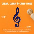 thumbnail image 4 of Treble Clef Music Rubber Stamp for Stamping Crafting Planners - 1/2 Inch Mini, 4 of 4