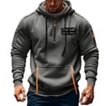 thumbnail image 1 of Styesk Sweatshirts for Men Men's Spring And Fall Printed Hooded Sweatshirt Zipper Multi-Pocket Pullover Sweatshirt, 1 of 4