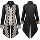 thumbnail image 5 of Chaqueta gótica victoriana estilo steampunk para hombre, frac de terciopelo morado vintage, levita medieval, uniforme, traje renacentista para hombre, 5 of 5
