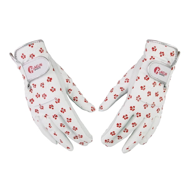 1 Par de Guantes Deportivos de Golf para Mujer, Entrenamiento de Golf, de Completo, Piel Sintética S Macarena Guantes de golf para mujer