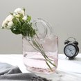 thumbnail image 3 of Glass Vases Fish Bowl Handmade Flower Vase With Bubble For Home Wedding Decor, Handbag Shape Clear Vase, 3 of 3