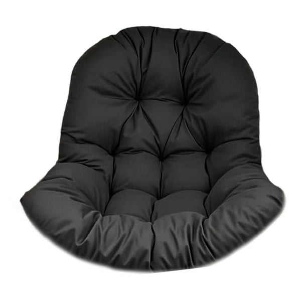 Cojín para silla tipo huevo, suave, lavable, para colgar en la pared, para hamaca Negro
