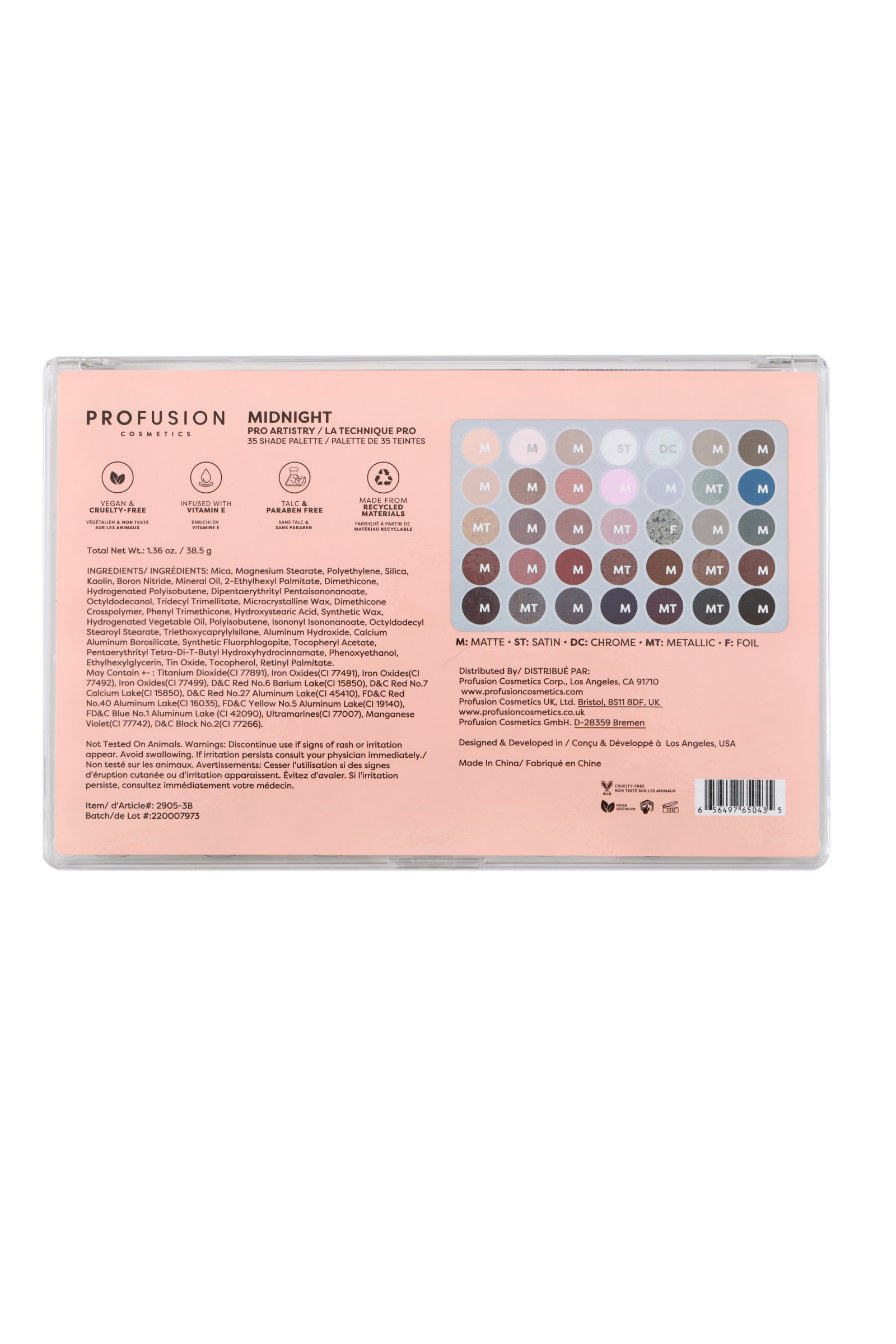 Profusion Pro Artistry 35 Shade Midnight Eyeshadow Palette photo 3