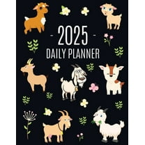 Goat Planner 2025: Daily Organizer: January-December (12 Months) Beautiful Agenda with Cute Farm Animals, (Paperback)