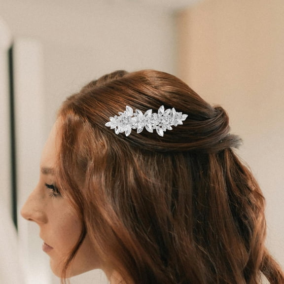 TEHAUX Bridal Wedding Hair Accessory Rhinestone Hair Clips for Women Formal Events 1Set