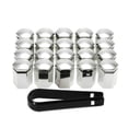 thumbnail image 4 of Scienceny 20 piezas tapa de válvula de neumático de coche portátil elegante reemplazo Universal Hexagonal Guard Protector accesorios plata Type2 NO2, 4 of 6