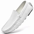 thumbnail image 3 of Big Size Men's Casual Loafers Slip On Leather Shoes Comfortable Lightweight Driving Shoes Male Moccasins Classic Penny Loafer Flats Boat Shoes Outdoor Walking Shoes, 3 of 12