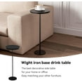 thumbnail image 3 of Small Round Side Table, Metal Drink Table for Living Room Bedroom, Black, 3 of 6