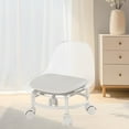 thumbnail image 4 of Low Rolling Stool with Back Support,360° Rotating Rolling Stool,Swivel Chair Stool with BackRest,Multifunctional Chair for Home Cleaning,Sport,Yoga,Garage and Salon（Clear）, 4 of 8