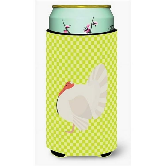 White Holland Turkey Green Tall Boy Beverage Insulator Hugger