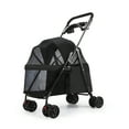 thumbnail image 2 of Dbuoem 4 Wheels Dog Cat Stroller,Pet Folding Stroller,Dog Cat Cage Stroller with Cup Holder,Visible Window for Medium Small Dog, 2 of 7
