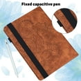 thumbnail image 6 of SaniMore Wallet Case for Amazon Fire Max 11 11.0" Released 2023, PU Leather Case Embossed Sunflower Shockproof TPU Shell Card Slots Pen Holder Hand Rope Anti-slip Strip Kickstand Case, Brown, 6 of 7