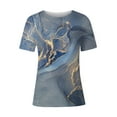 thumbnail image 4 of Patlollav Womens T Shirts Summer Round-Neck Short Sleeve Print Casual Blouse, 4 of 6