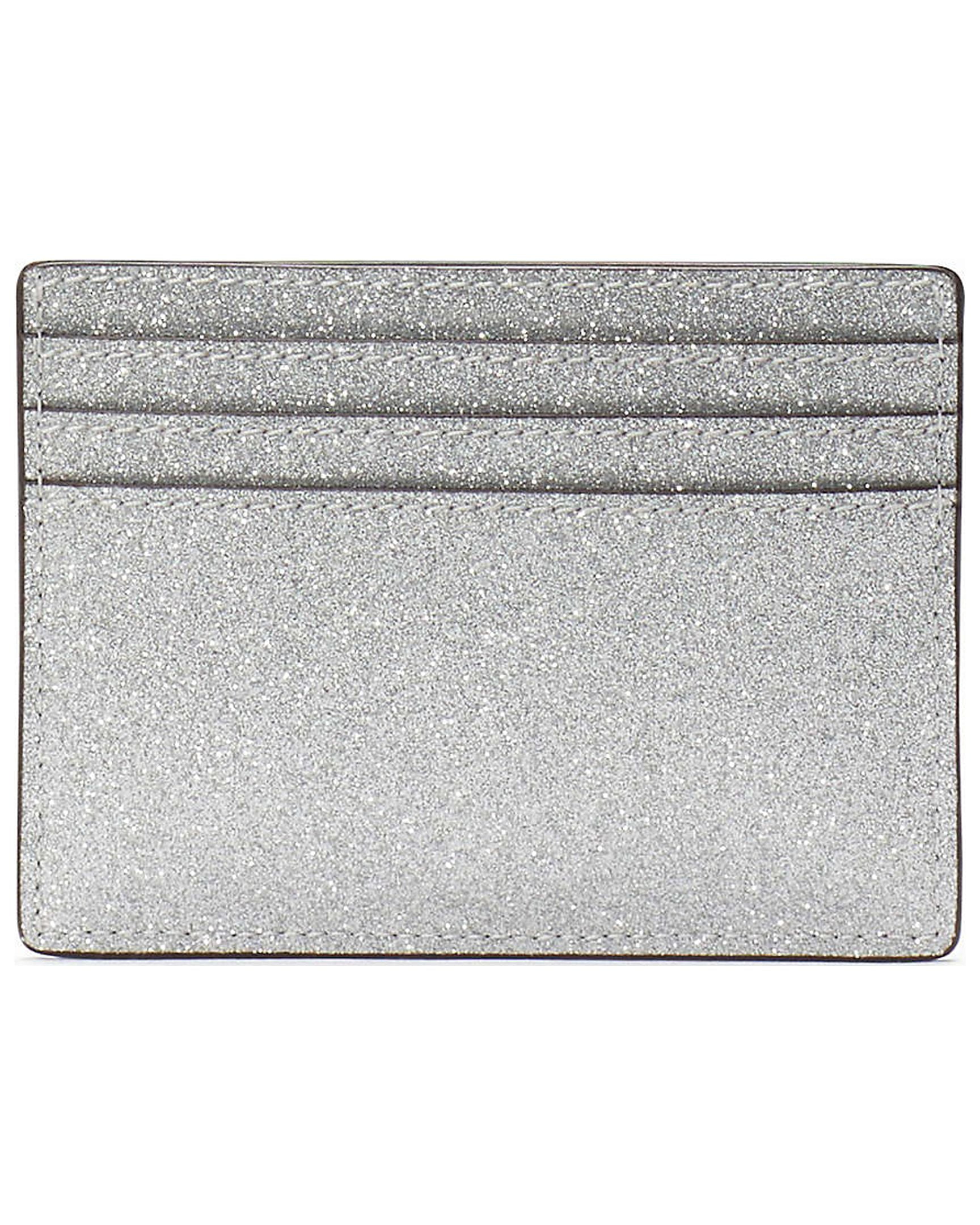 【Kate Spade】Glimmer Glitter Slim Card Holder ◆国内発送◆ Kate Spade New York Women's Glimmer Glitter Small Slim Card
