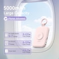 thumbnail image 5 of RORRY Portable Charger, 5000mAh Power Bank - Apple Watch Charger with Built-in Cables,Travel-Ready Portable Charger for iPhone 17/ 16/15/14 ,Android ,Apple Watch , Pink, 5 of 7