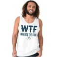 thumbnail image 3 of WTF Where's the Fish Fisherman Funny Tank Top Sleeveless Tee Men Brisco Brands L, 3 of 5