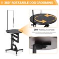 thumbnail image 3 of Accreate Hydraulic Dog Grooming Table, 24'' 360° Rotating Height Adjustable Pet Grooming Table for Small to Medium Dogs, Heavy Duty with Overhead Arm & Safety Restraints, 3 of 7