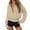 Beige, variant on Sweatshirts for Women Cropped Half Zip Hoodie Long Sleeve Pullover Winter Lined Athletic Top for Casual Streetwear Womens Long Sleeve Tops Pink XXL