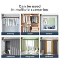 thumbnail image 6 of No Drill Tension Rod - Extra Long Room Divider 28-43inch, Adjustable Spring Shower Curtain Rod for Closet/Balcony, Non-slip Telescopic Pole (Black), 6 of 10