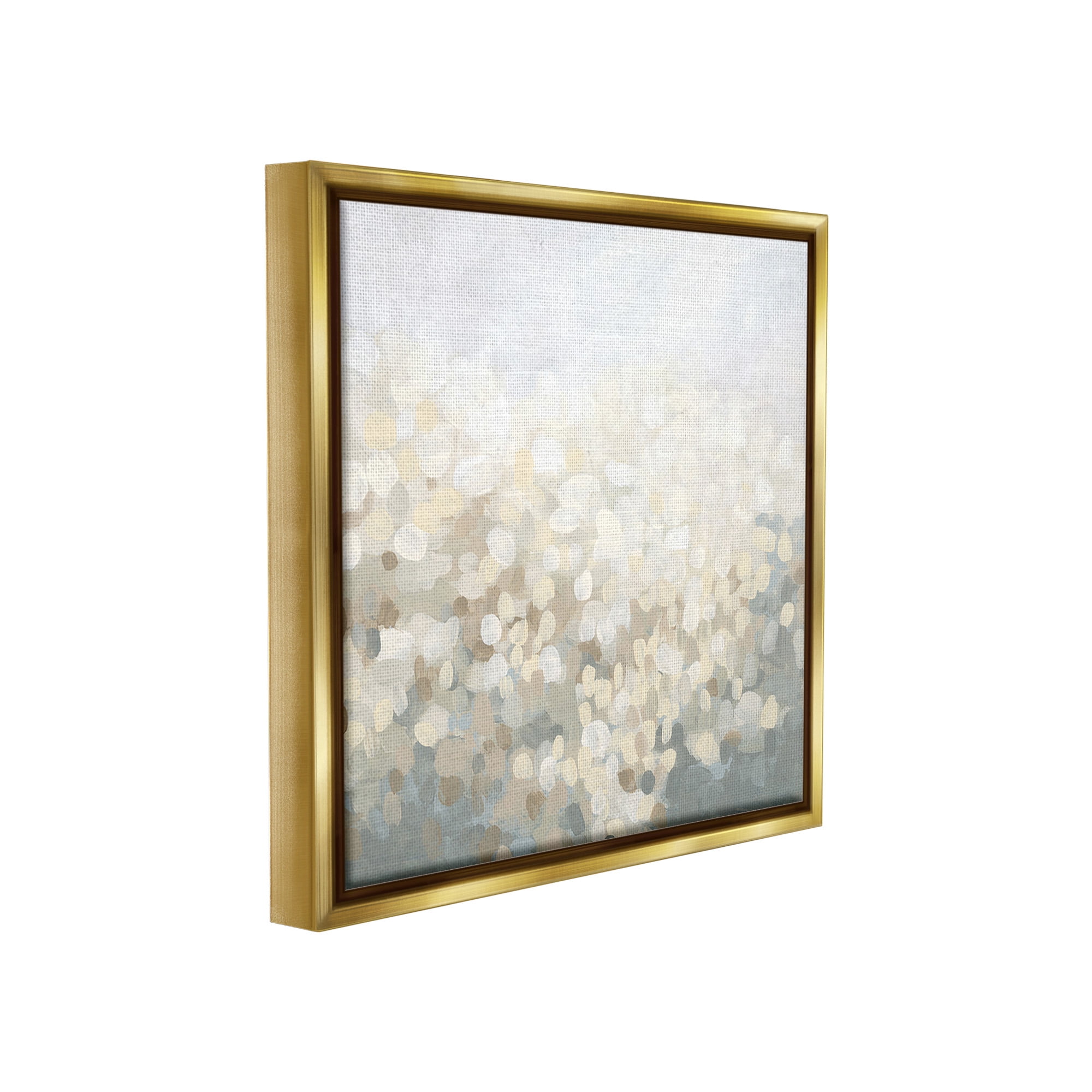 Stupell Industries Speckled Ombre Abstract Abstract Painting Gold Floater Framed Canvas Art Print Wall Art, 25 x 25