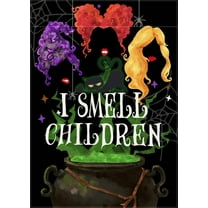 Halloween I Smell Children Decorative Garden Flag, Sanderson Sisters Witches Hocus Pocus Spider Web Yard Outside Decorations, Funny Fall Holiday Outdoor Small Home Decor Double Sided 12x18