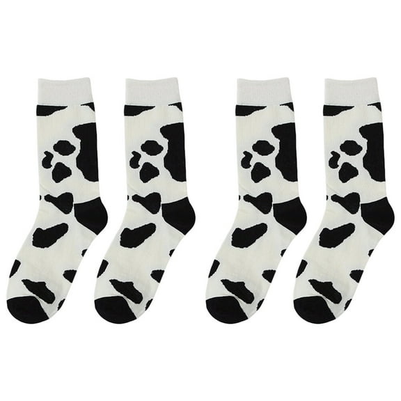 Soimiss Womens Winter Cow Socks Cotton Warm 2 Pairs