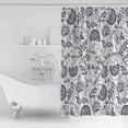 thumbnail image 4 of 72x78 Inch Shower Curtain Farmhouse Spring Bathroom Decor Waterproof Fabric Bathtub Bath Curtains Decorative Fruit Plant Leaf Flower Dark Purple Extra Long Shower Curtain Set with Hooks, 4 of 6