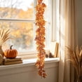 thumbnail image 5 of AYktou Fall Garland Maple Leaves, 5.7 Ft Hanging Vines Garland Artificial Autumn Foliage Garland Thanksgiving Garland Door Table Fall Decor for Home Wedding Fireplace Party Outside Indoor Decor, 5 of 8