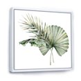 thumbnail image 3 of Designart 'Tropical Bouquet With Banana Coconut and Palm Leaves' Traditional Framed Canvas Wall Art Print, 3 of 5