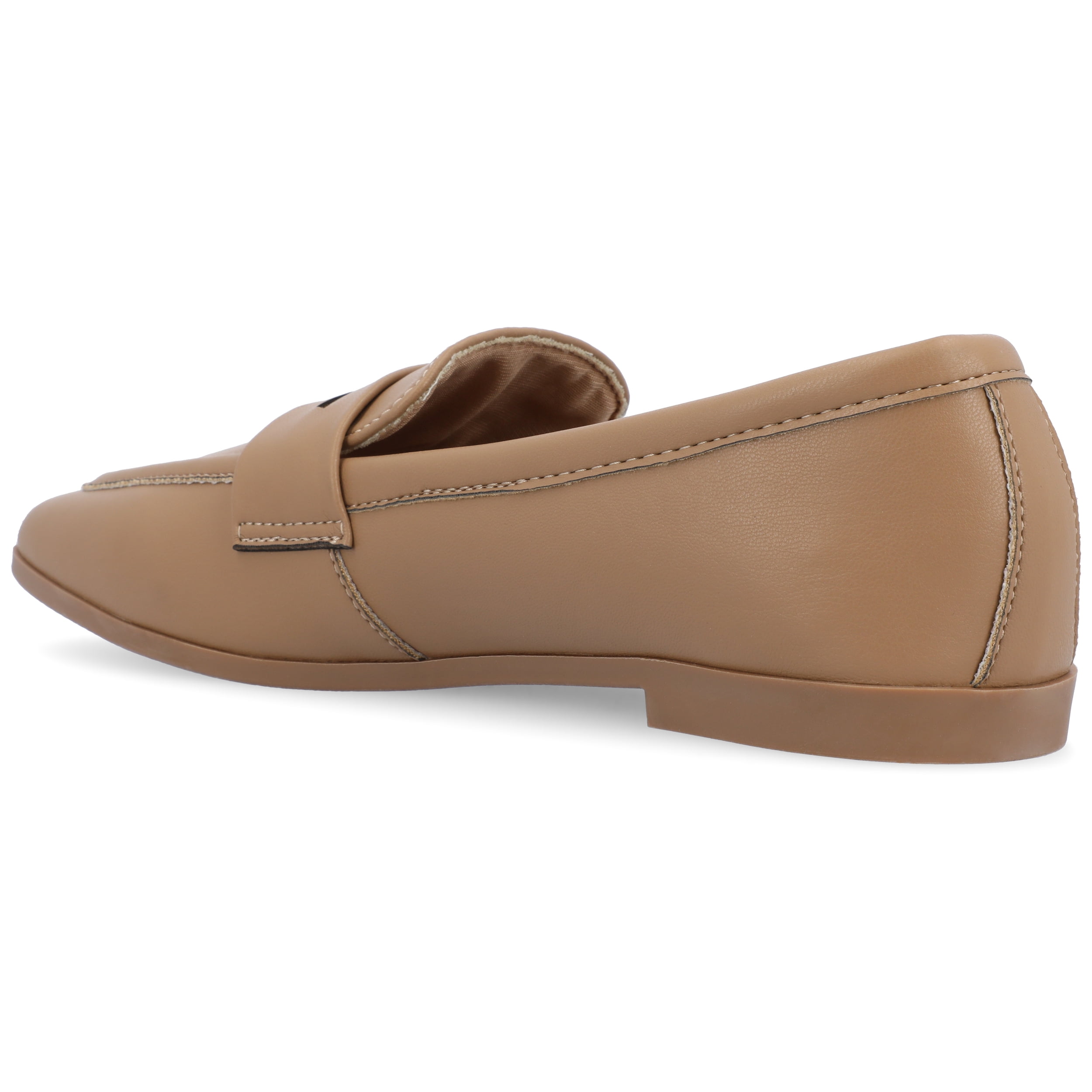 Journee Womens Myeesha Loafer Slip On Square Toe Dress Flats