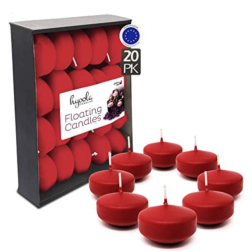 Hyoola, 2 Inch Premium Round Floating Candles Red (20 Pack) Walmart