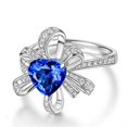 thumbnail image 3 of Anillos para mujer, regalos para mujer, anillo creativo en forma de lazo para mujer, anillo de diamantes azules, accesorios para regalo navideño, un anillo, 3 of 4