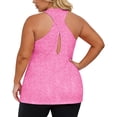 thumbnail image 6 of GHIIYER Plus Size Workout Tops for Women Sleevless Racerback Vest Top Athletic Yoga Running Shirts Size 4XL, 6 of 6