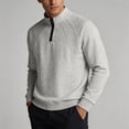 thumbnail image 5 of ZUBKTE Men's Quarter Zip Cotton Pullover Lightweight Mock Neck Sweatshirt Casual Long Sleeve Shirts M-3XL, 5 of 7